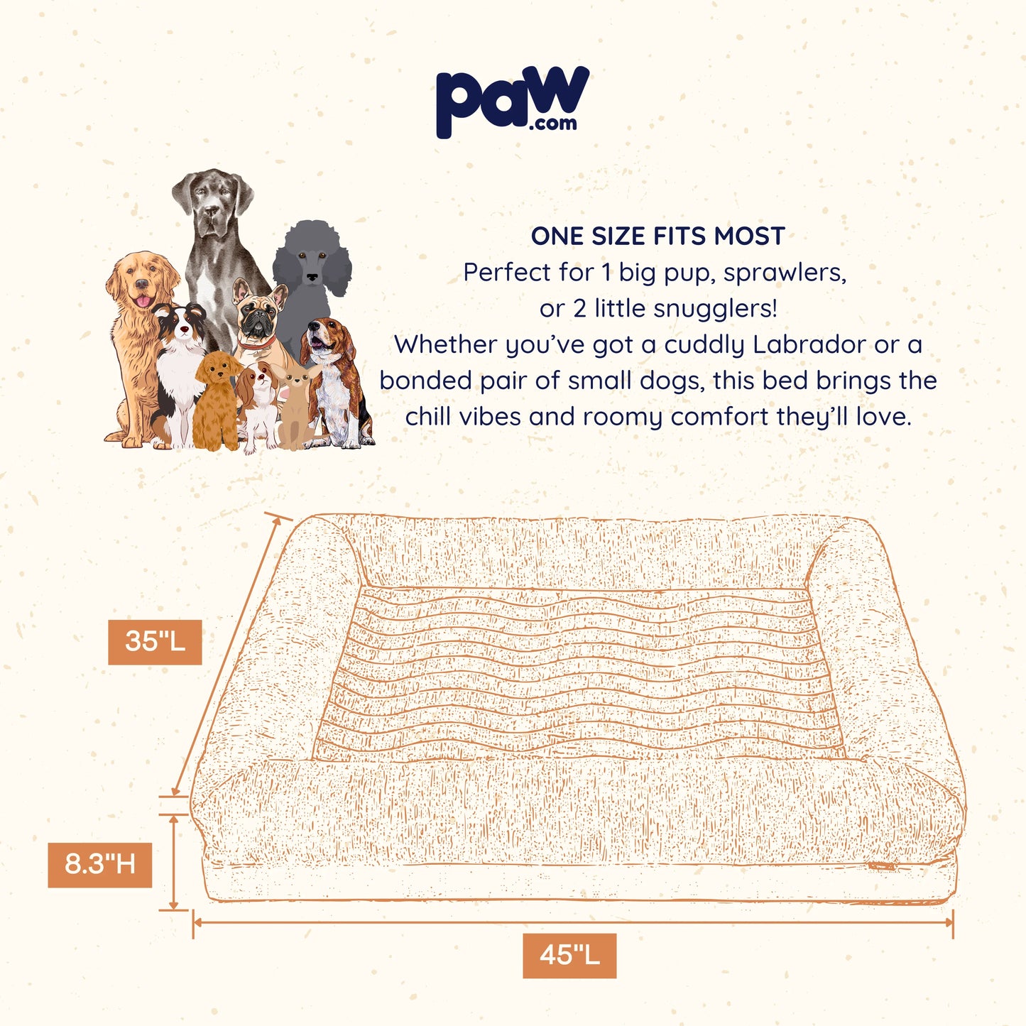 PupChill™ Cooling 4-Bolster Dog Bed - Arctic Sand