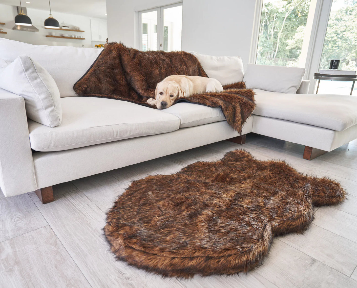 PupRug™ Orthopedic Bed + Matching Waterproof Blanket Bundle - Brown