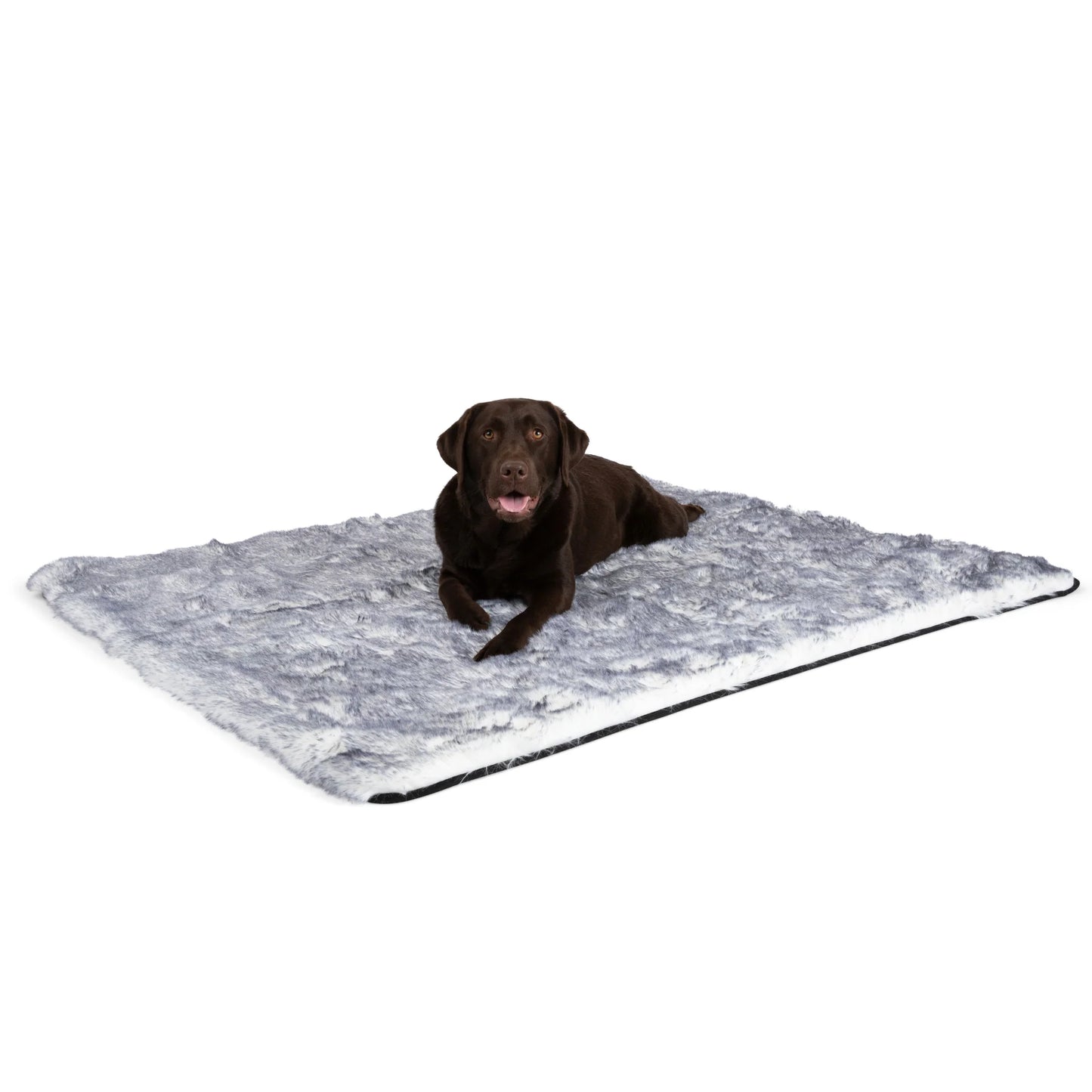 PupRug™ Luxe Orthopedic Runner Bed + Matching Waterproof Blanket Bundle - Ultra Plush Arctic Fox