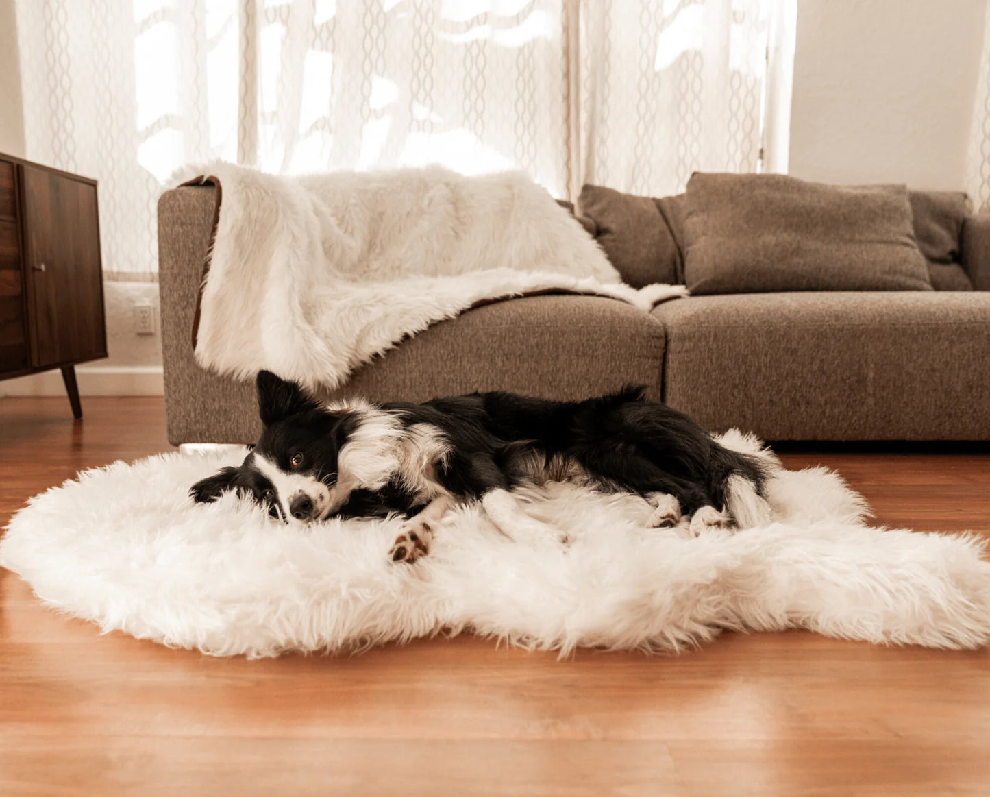 PupRug™ Orthopedic Bed + Matching Waterproof Blanket Bundle - Polar White