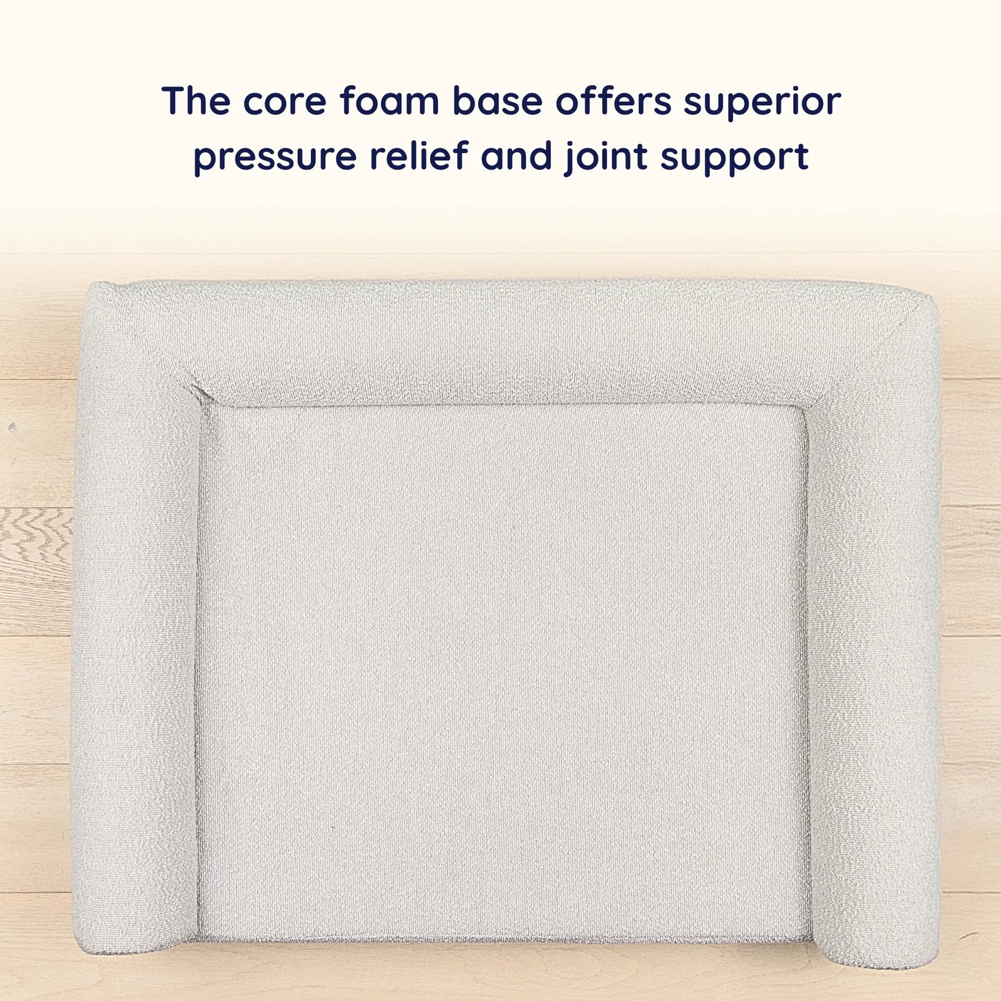 PupLuxe™ 3-Bolster Dog Bed - Grey Bouclé