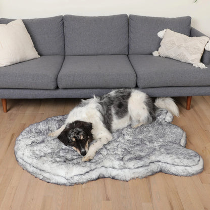 PupRug™ Luxe Faux Fur Orthopedic Dog Bed - Ultra Plush Arctic Fox