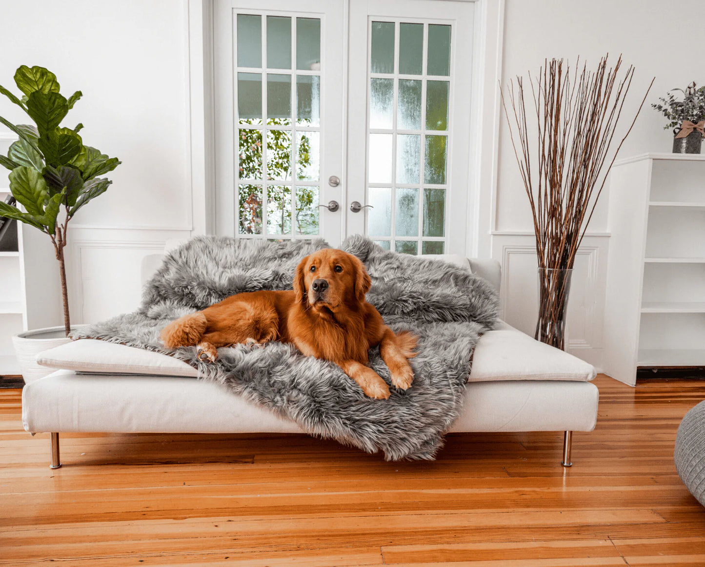 PupRug™ Orthopedic Bed + Matching Waterproof Blanket Bundle - Charcoal Grey