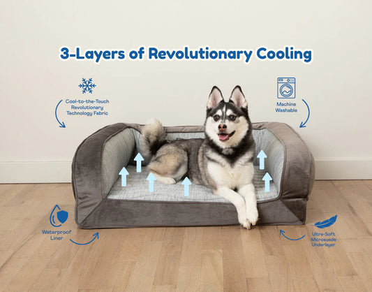 PupChill™ Cooling Bolster Dog Bed