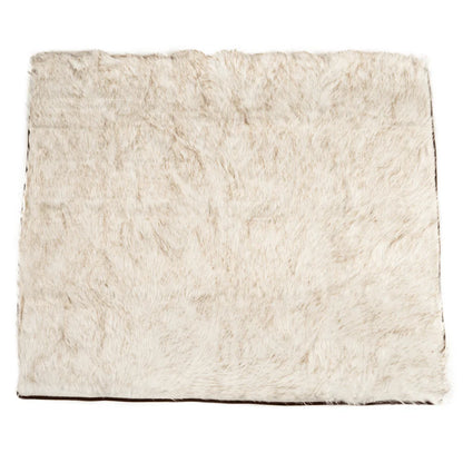 CatNap™ Anti-Scratch & Waterproof Throw Blanket - White with Brown Accents