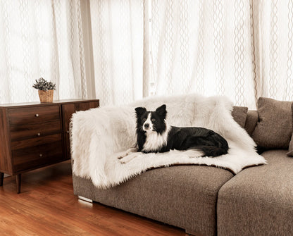 PupRug™ Orthopedic Bed + Matching Waterproof Blanket Bundle - Polar White