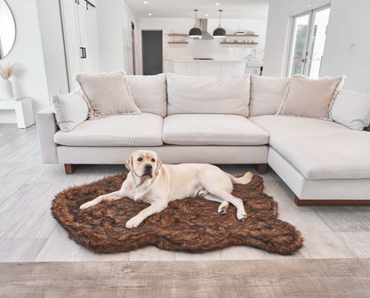 PupRug™ Orthopedic Bed + Matching Waterproof Blanket Bundle - Brown