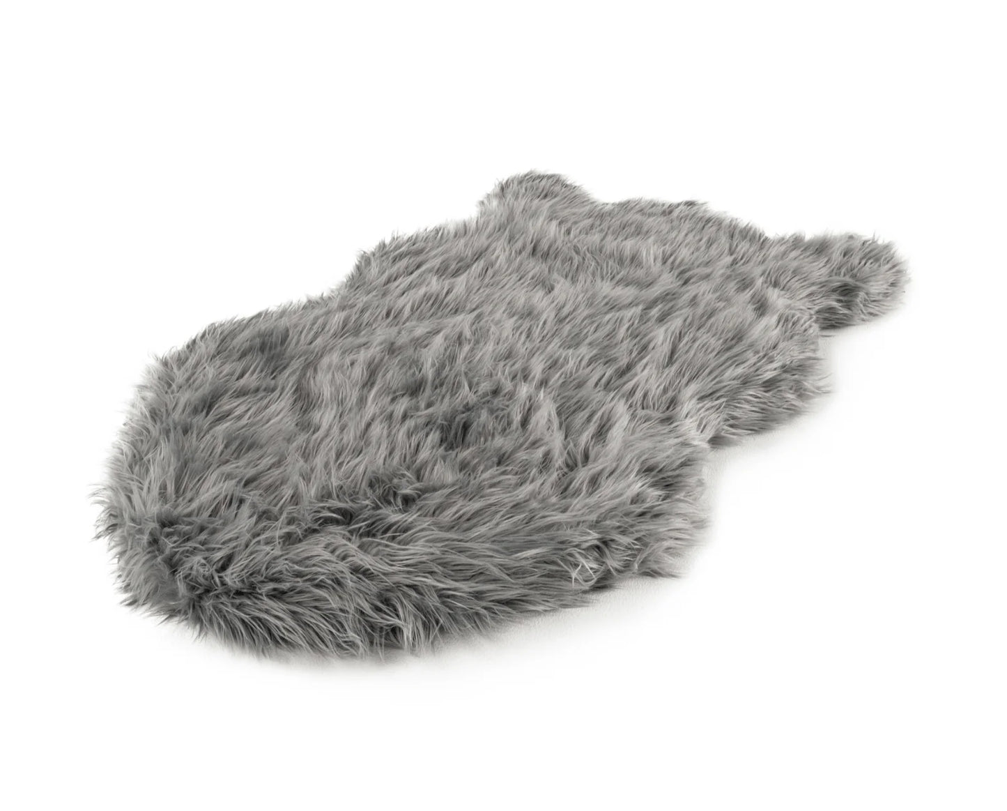 PupRug™ Faux Fur Orthopedic Dog Bed Cover - Charcoal Grey (Bed Not Included)