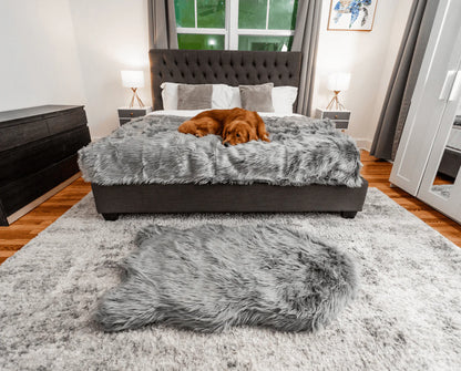 PupRug™ Orthopedic Bed + Matching Waterproof Blanket Bundle - Charcoal Grey