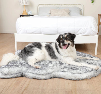PupRug™ Luxe Faux Fur Orthopedic Dog Bed - Ultra Plush Arctic Fox