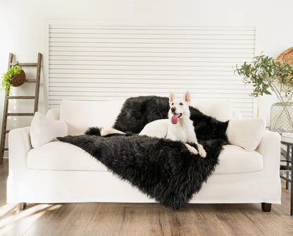 PupRug™ Bundle - Orthopedic Bed Curve, Midnight Black + Matching Waterproof Blanket