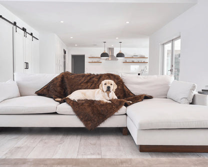 PupRug™ Orthopedic Bed + Matching Waterproof Blanket Bundle - Brown